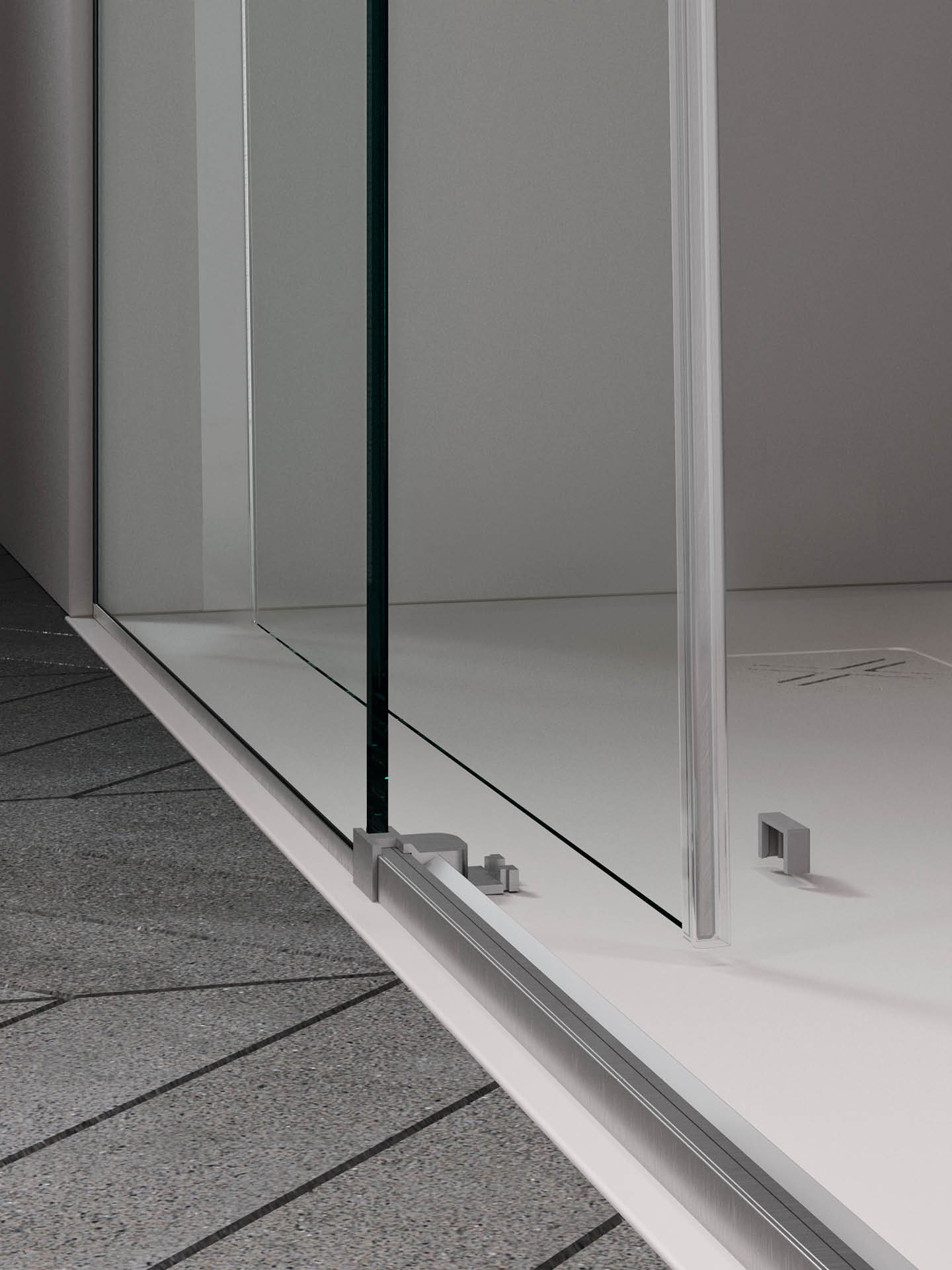 AXIA SC1_dettaglio2 sgancio anta inferiore box doccia axia relax