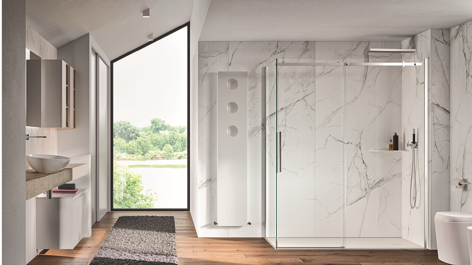 axia sf+f box doccia con anta scorrevole