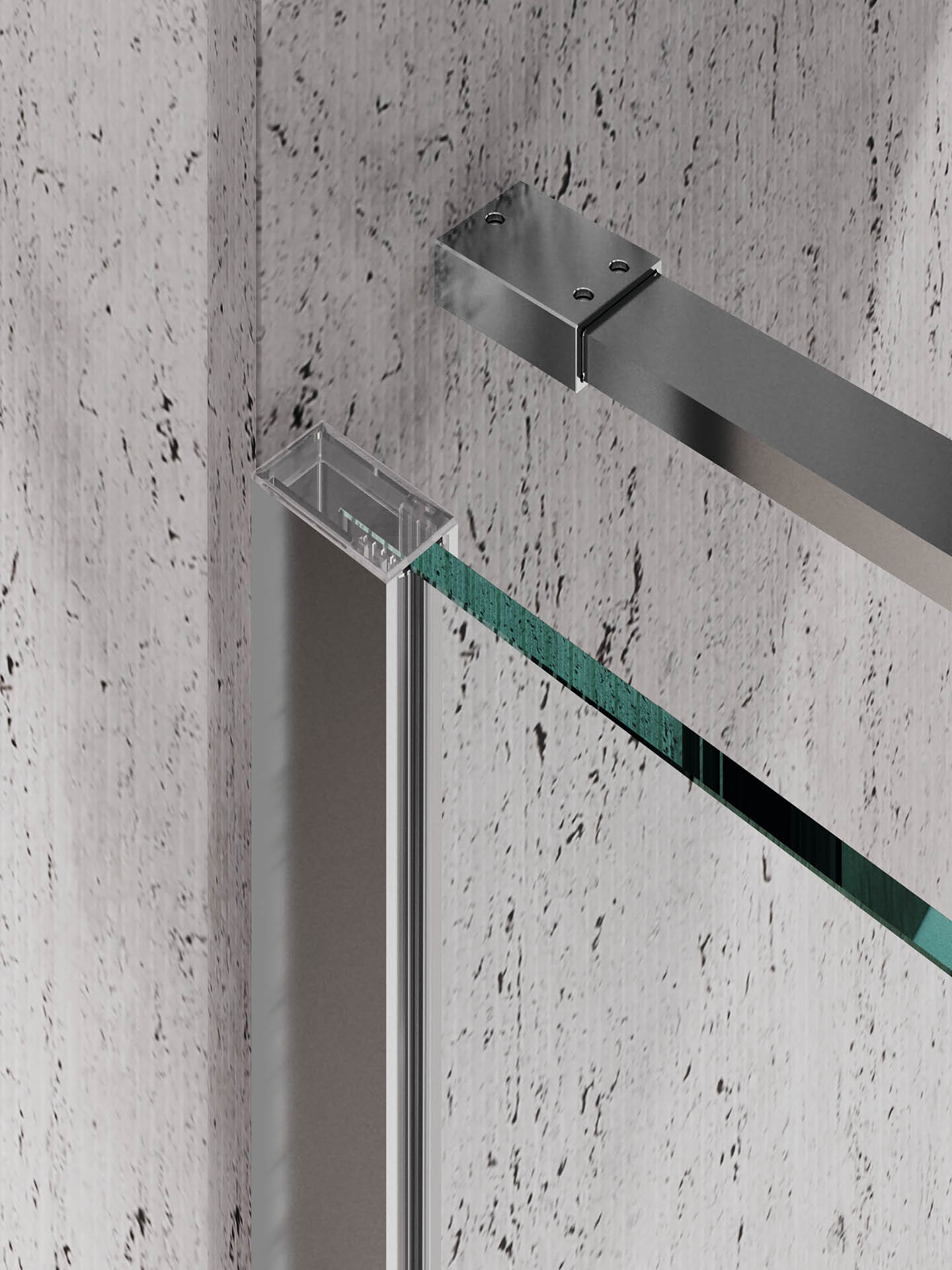 COVER B1_dettaglio6 inserimento vetro box doccia dentro al profilo