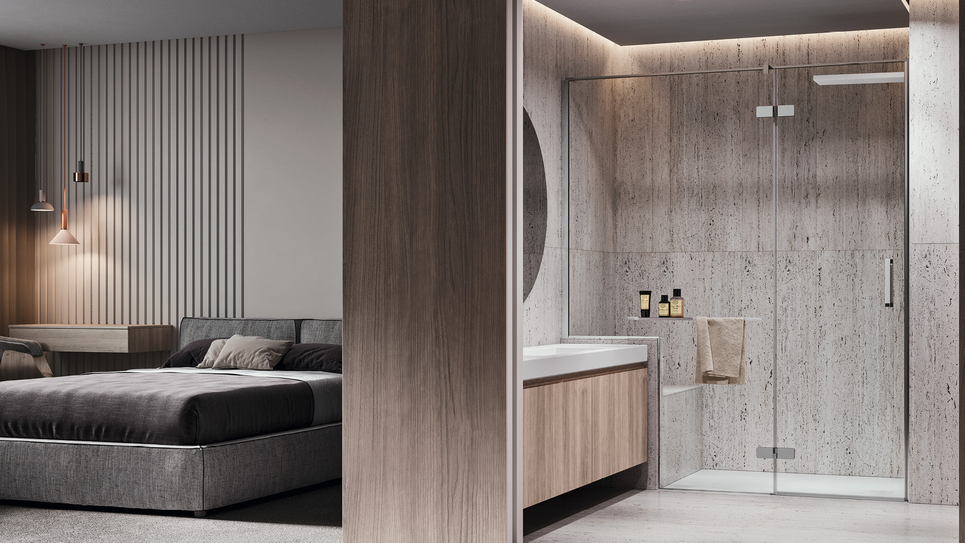 COVER B1_slide1 cabina doccia su misura cover b1 su muretto senza profili