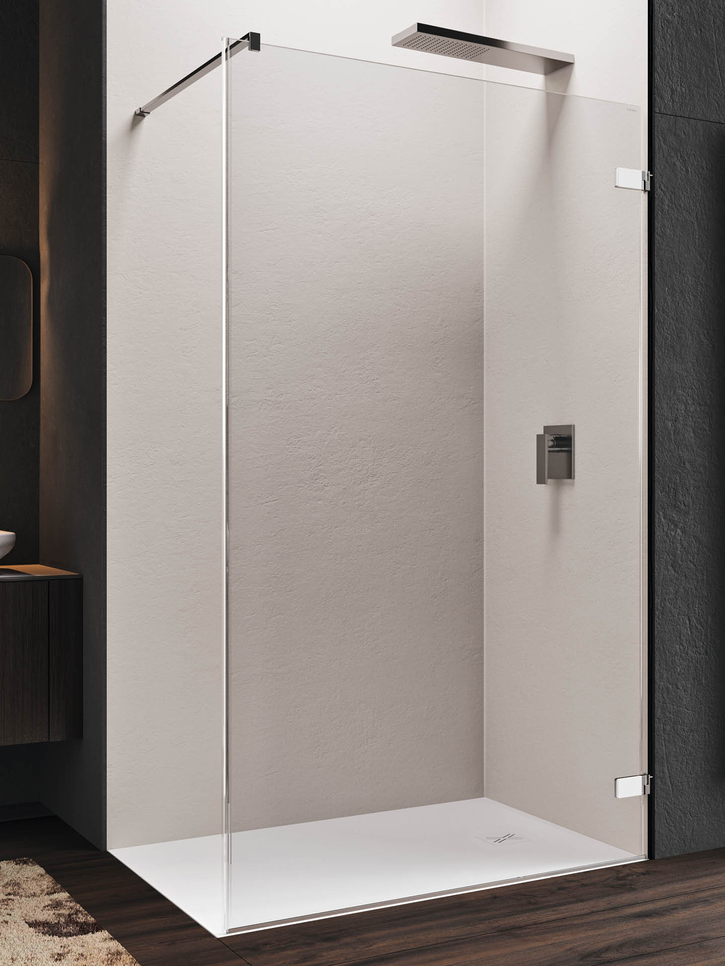 cover mf1 box doccia minimal walk-in ad angolo, cover personalizzabili