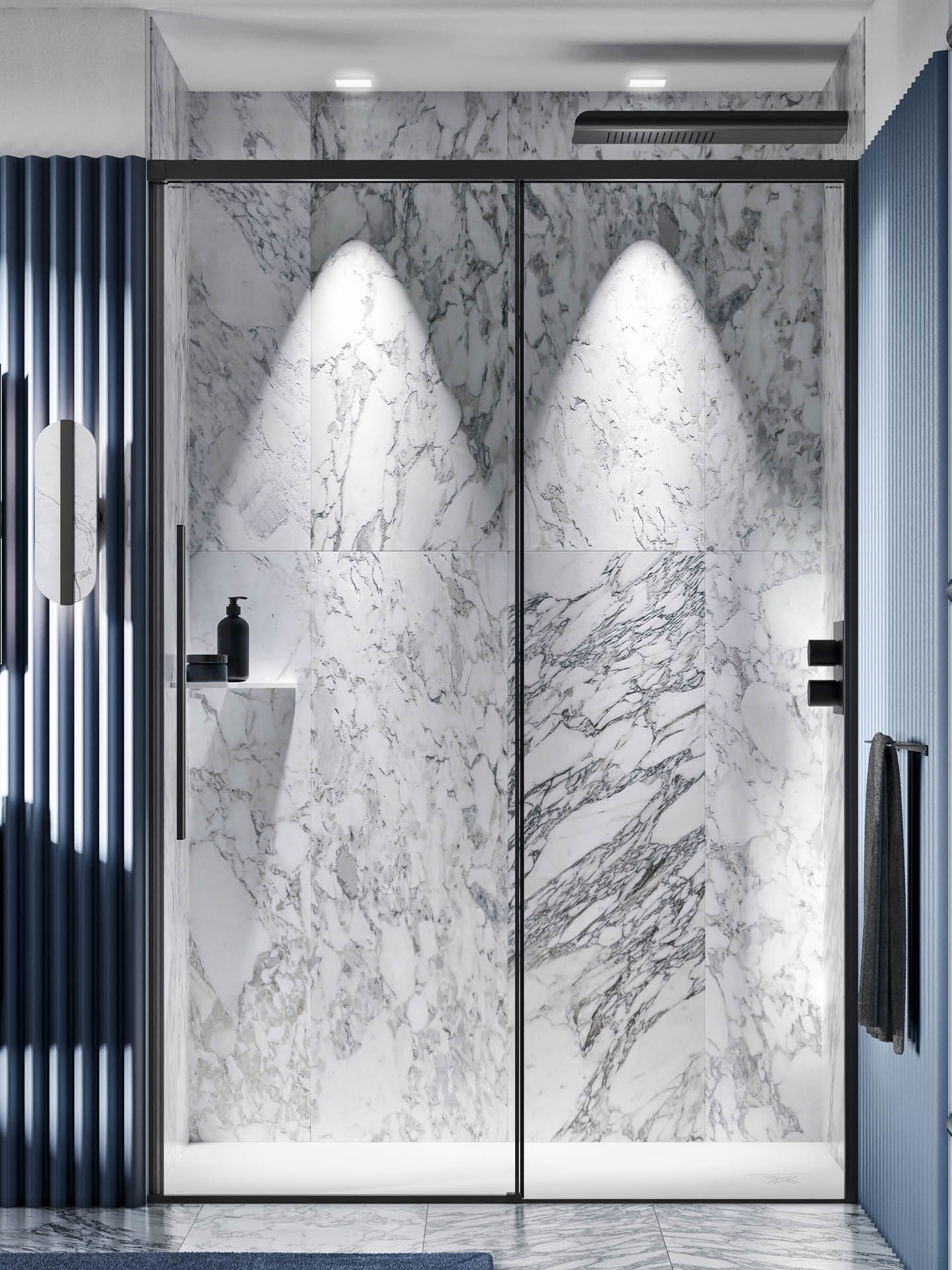 evox sc1 box doccia in nicchia ad anta scorrevole con soft close