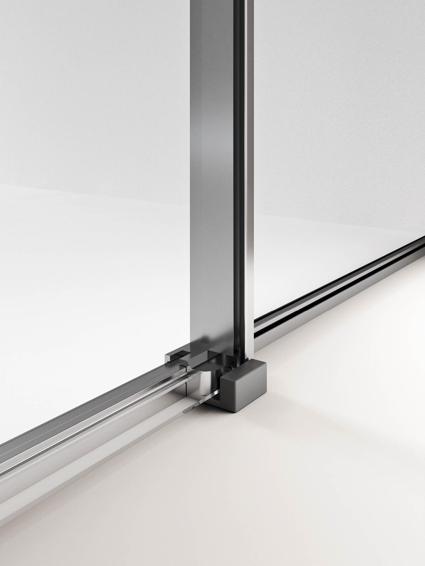 sgancio dell'anta profilo inferiore cabina doccia evox