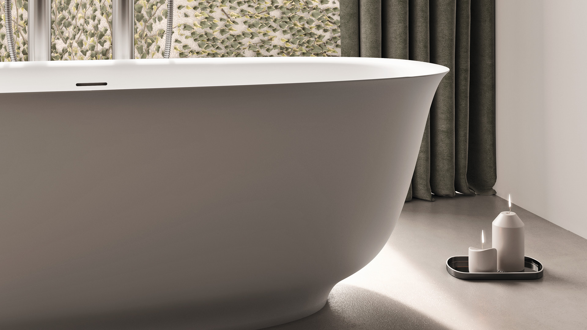 dettaglio vasca freestanding bianca ibisco relax