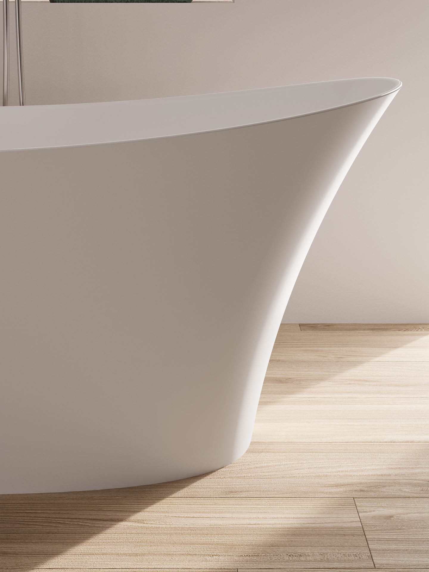Dettaglio Iris vasca da bagno freestanding in solid surface