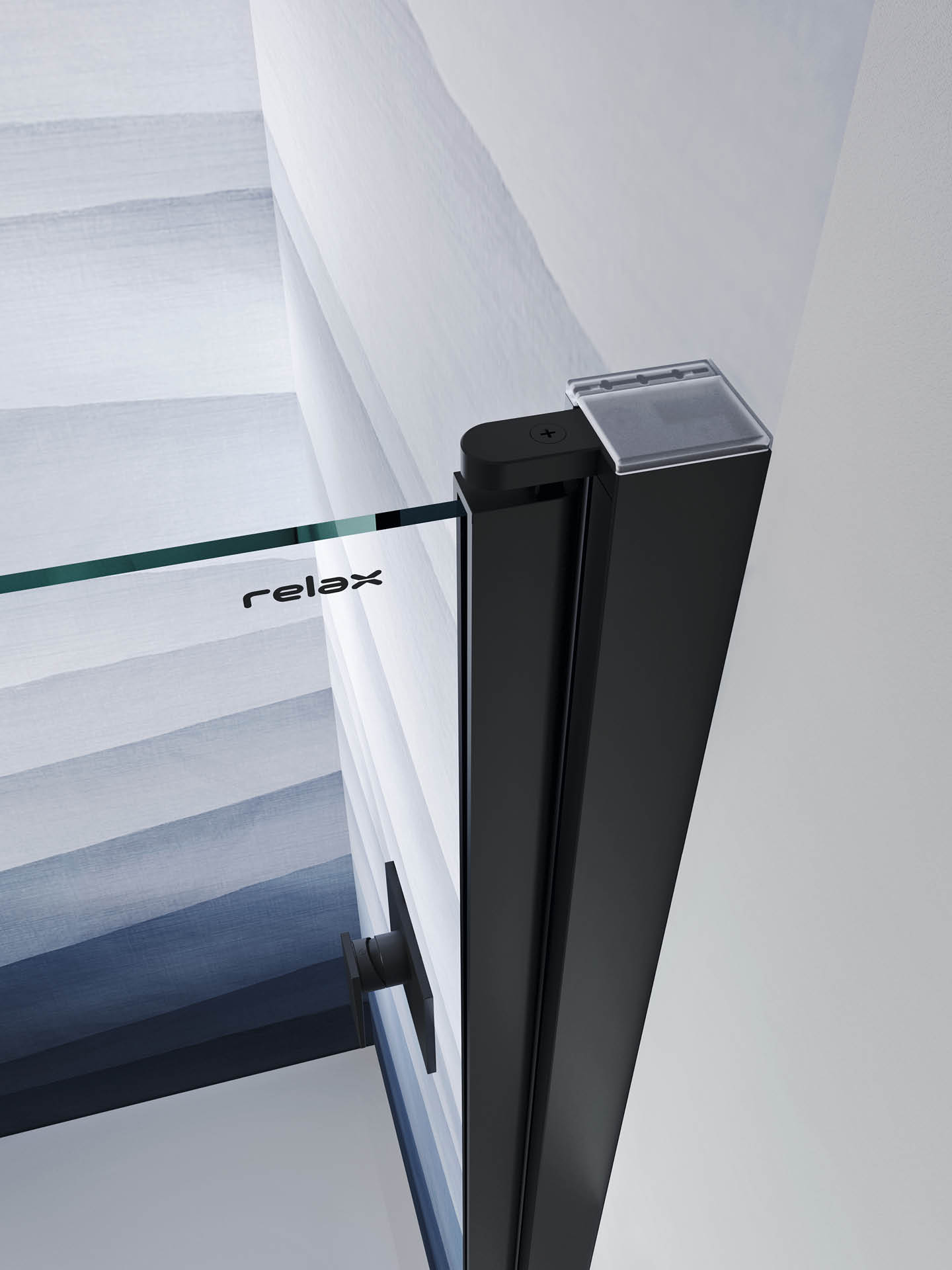 profilo nero box doccia ad angolo light ab+ab