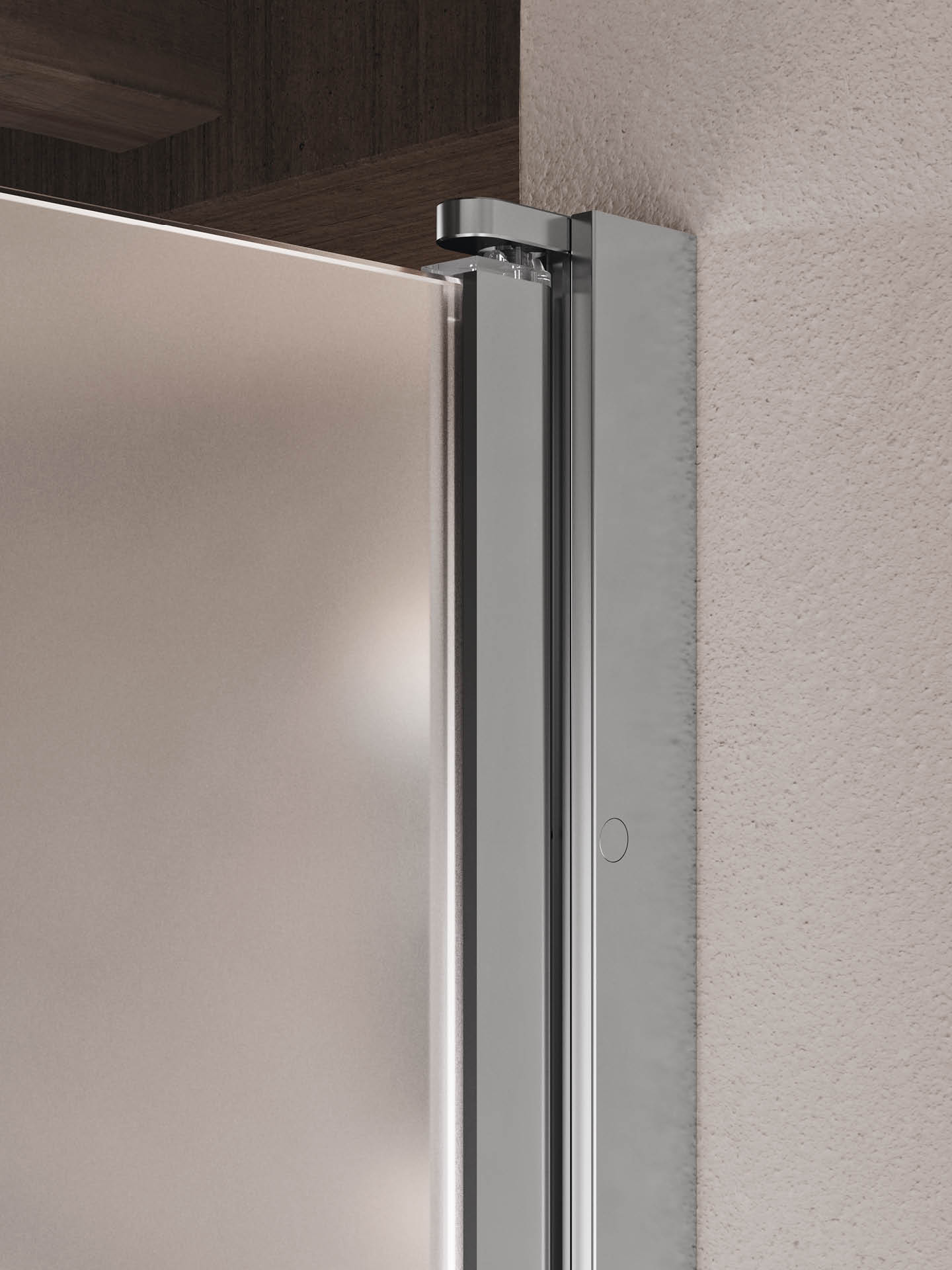 dettaglio alzata anta box doccia