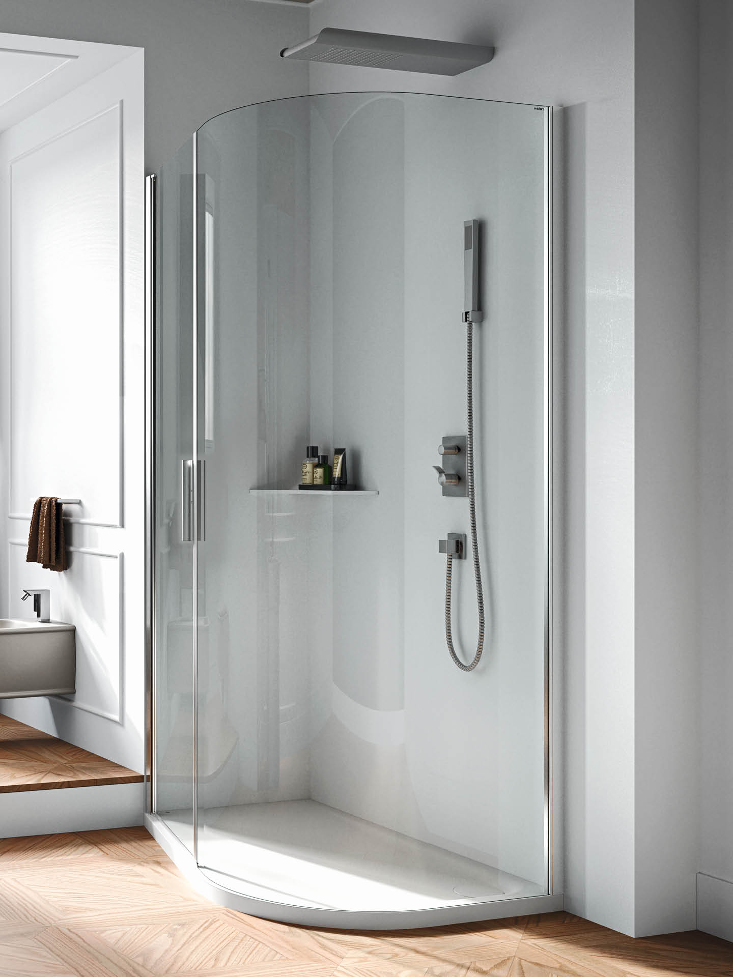 luxor 120s box doccia semicircolare ad angolo