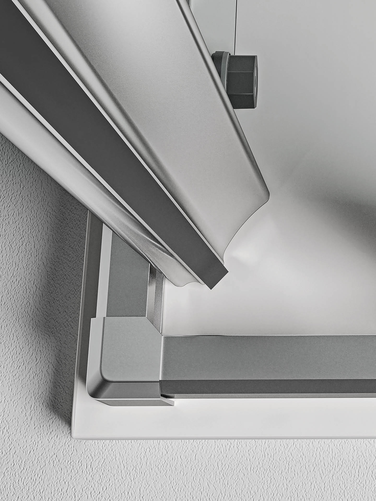 dettaglio lyra profilo inferiore box doccia