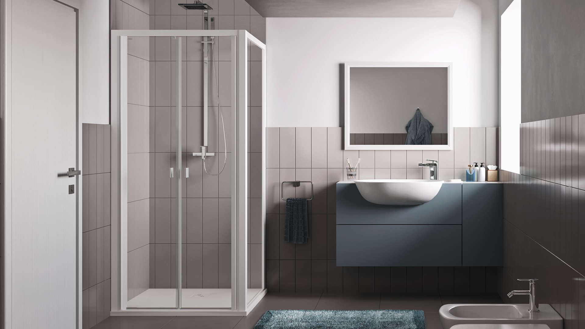 box doccia ante saloon angolare colore bianco