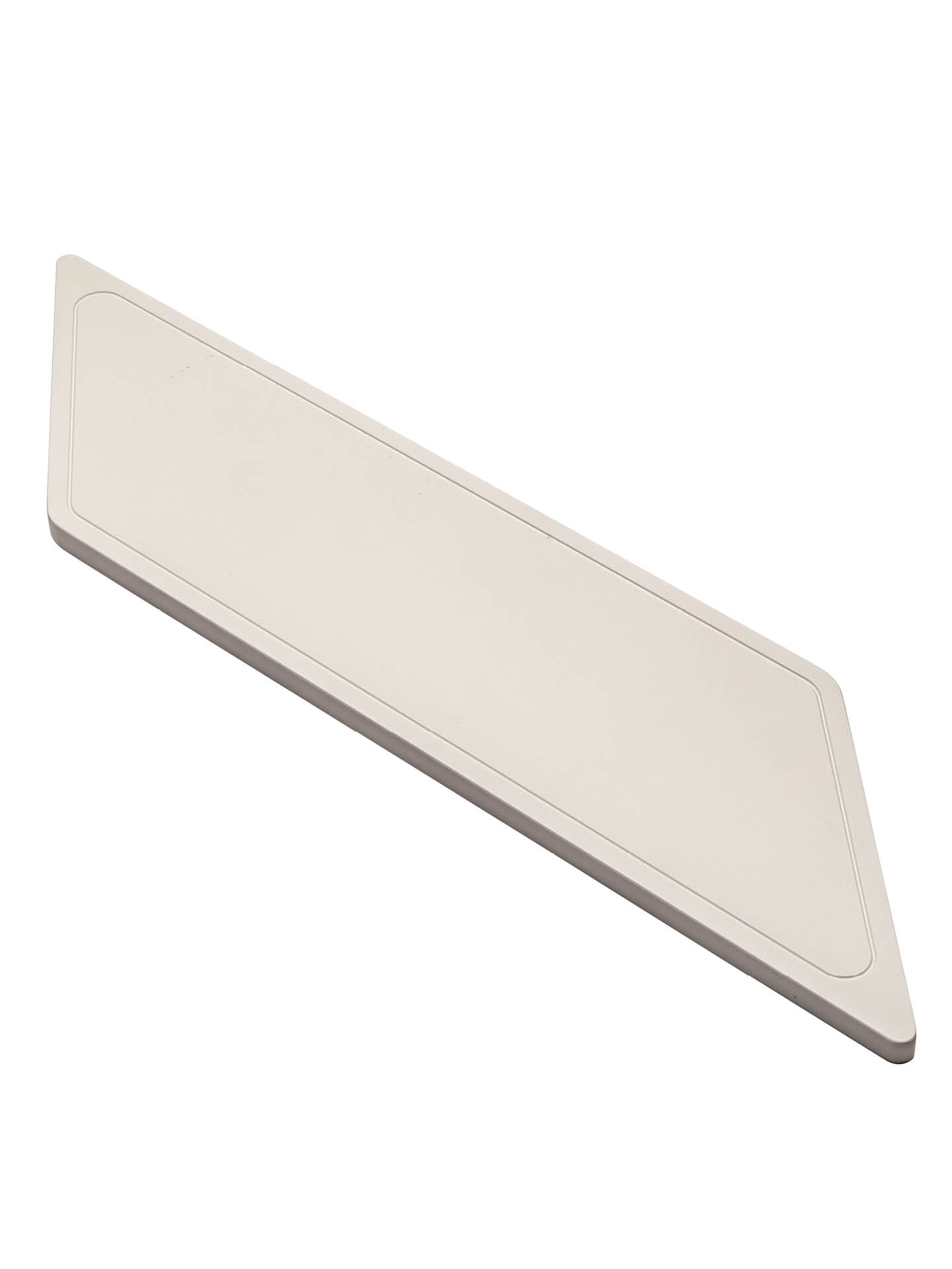 Oblique M mensola in solid surface dal colore bianco candido