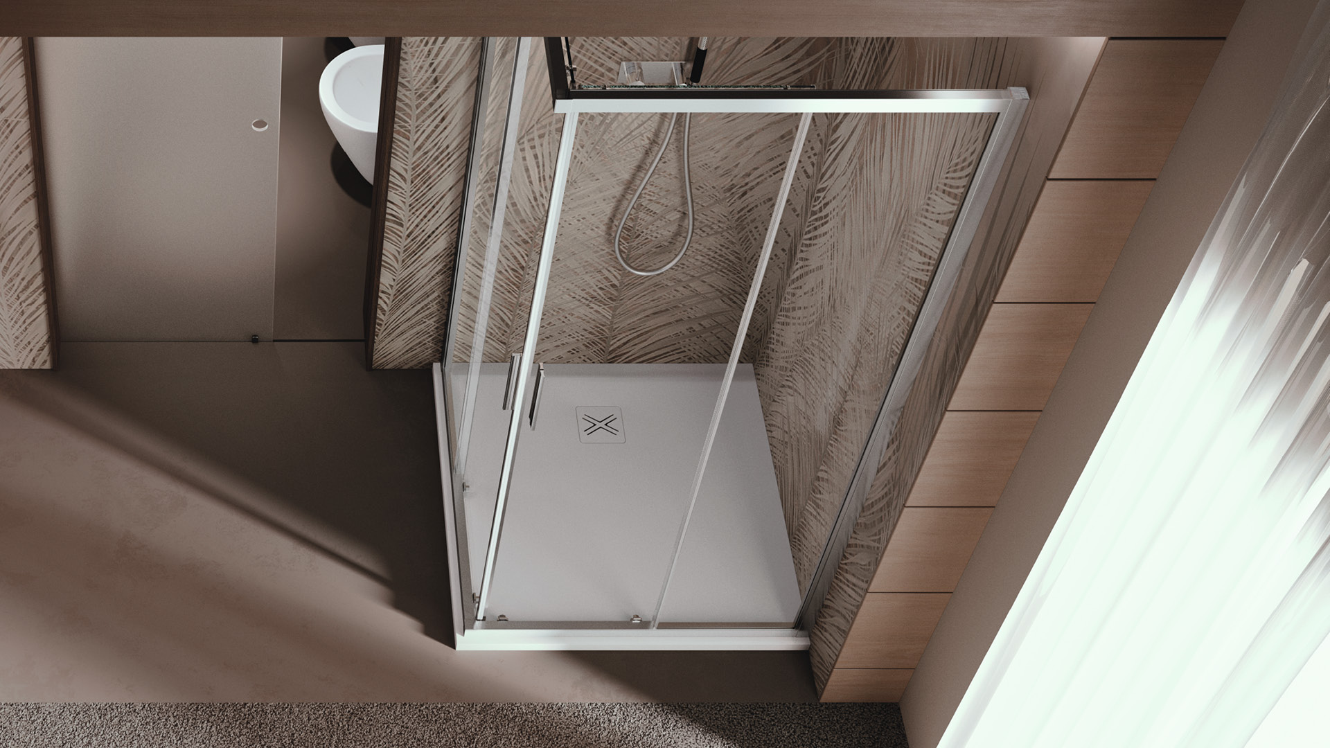 smart a+a cabina doccia ad ante scorrevoli ad angolo