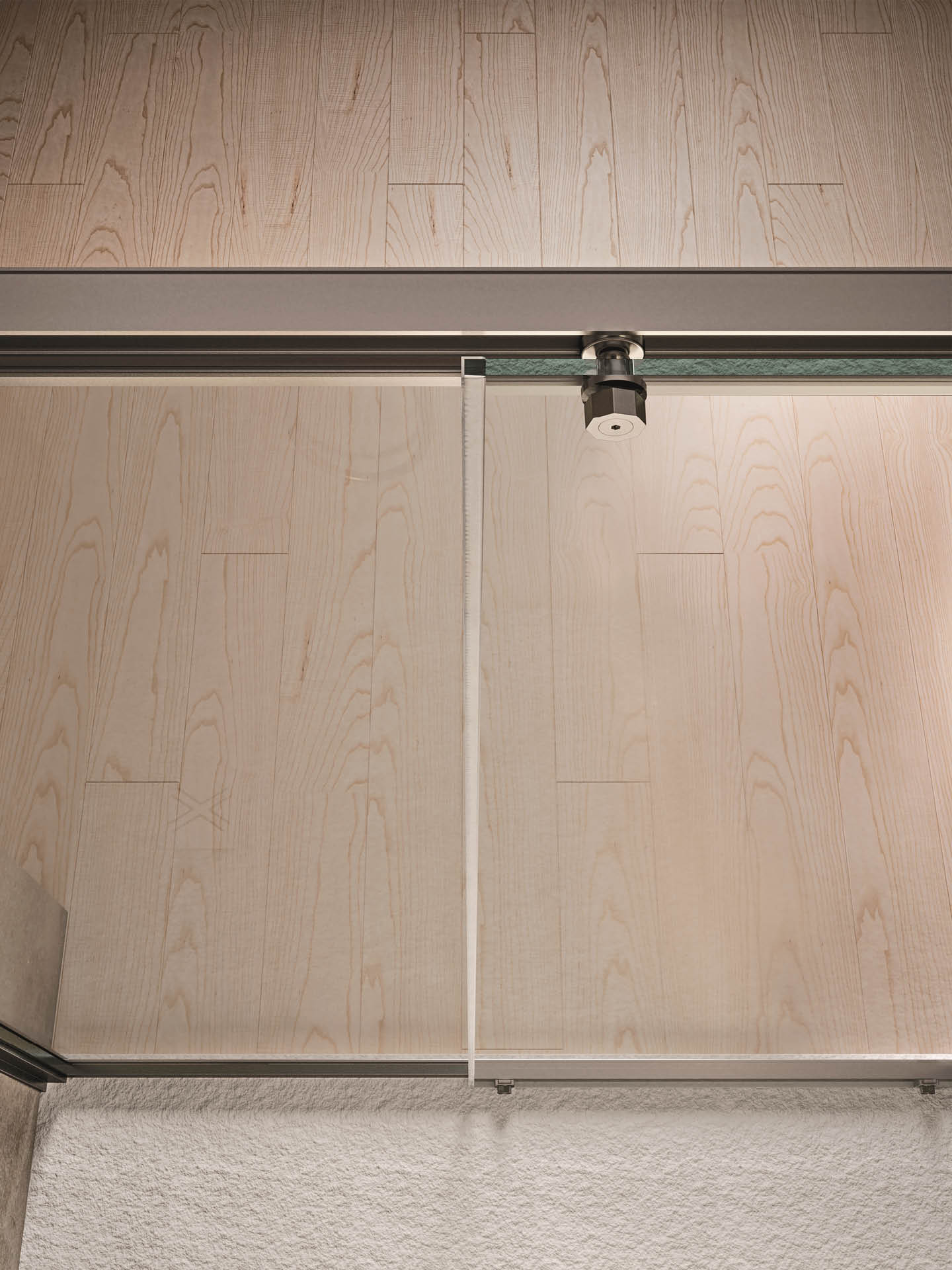 dettaglio scorrevole parte superiore cabina doccia smart