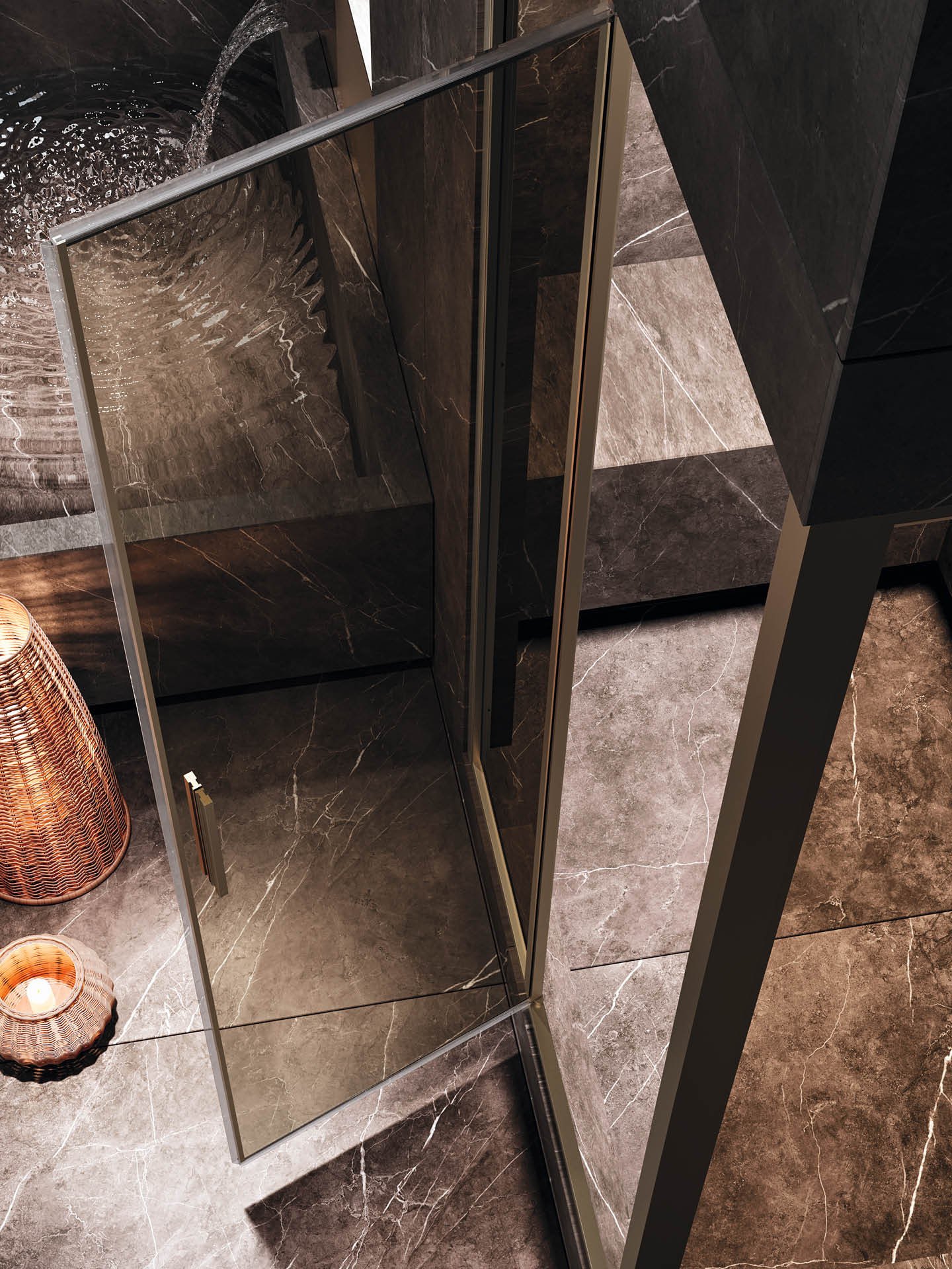 apertura anta box doccia per bagno turco steam pb+f