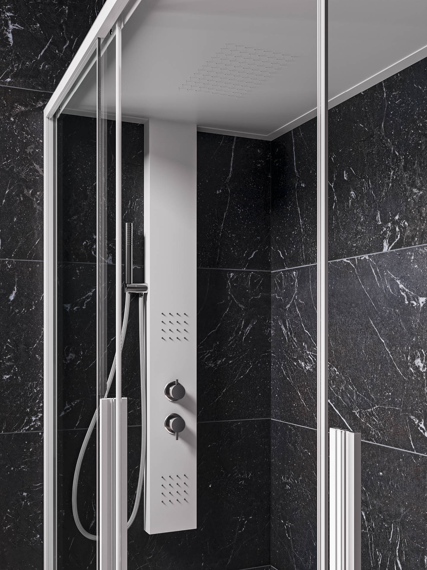 cabina doccia con tetto per area benessere unico a+a