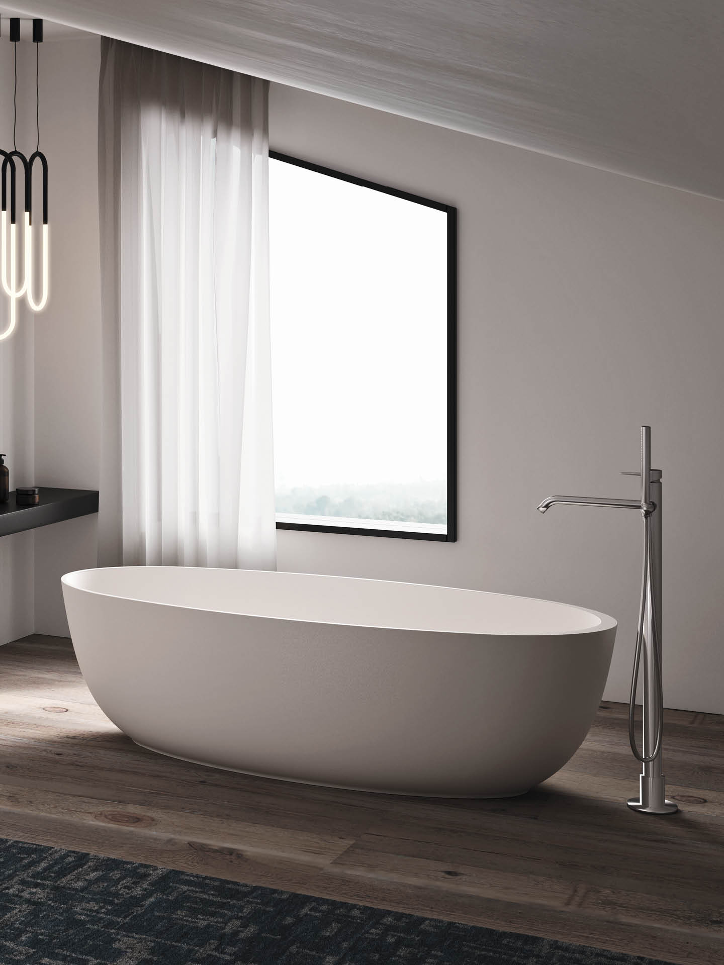 Vinca vasca da bagno freestanding ovale e capiente