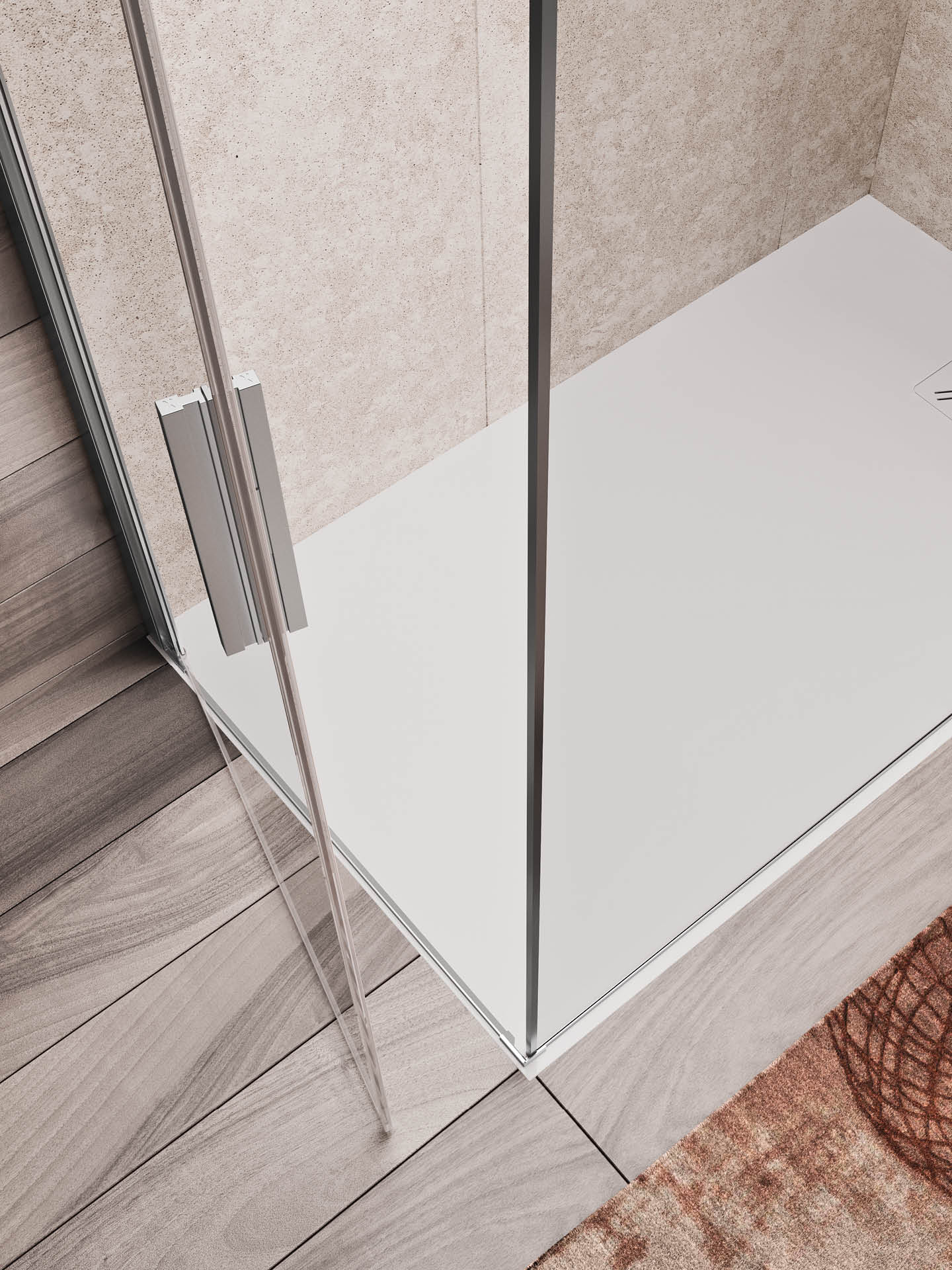 apertura porta esterna box doccia wall a+ab