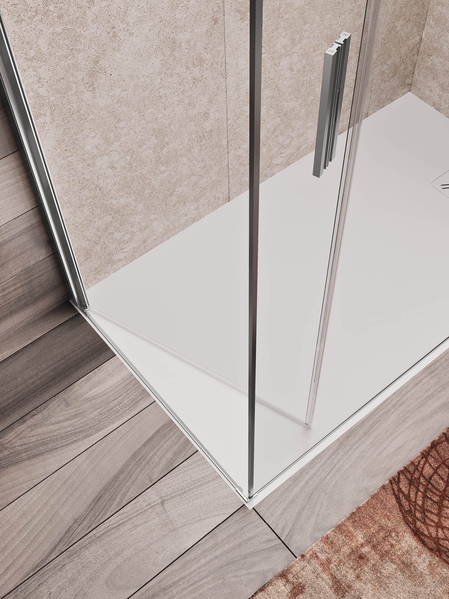 apertura porta interna box doccia wall a+ab