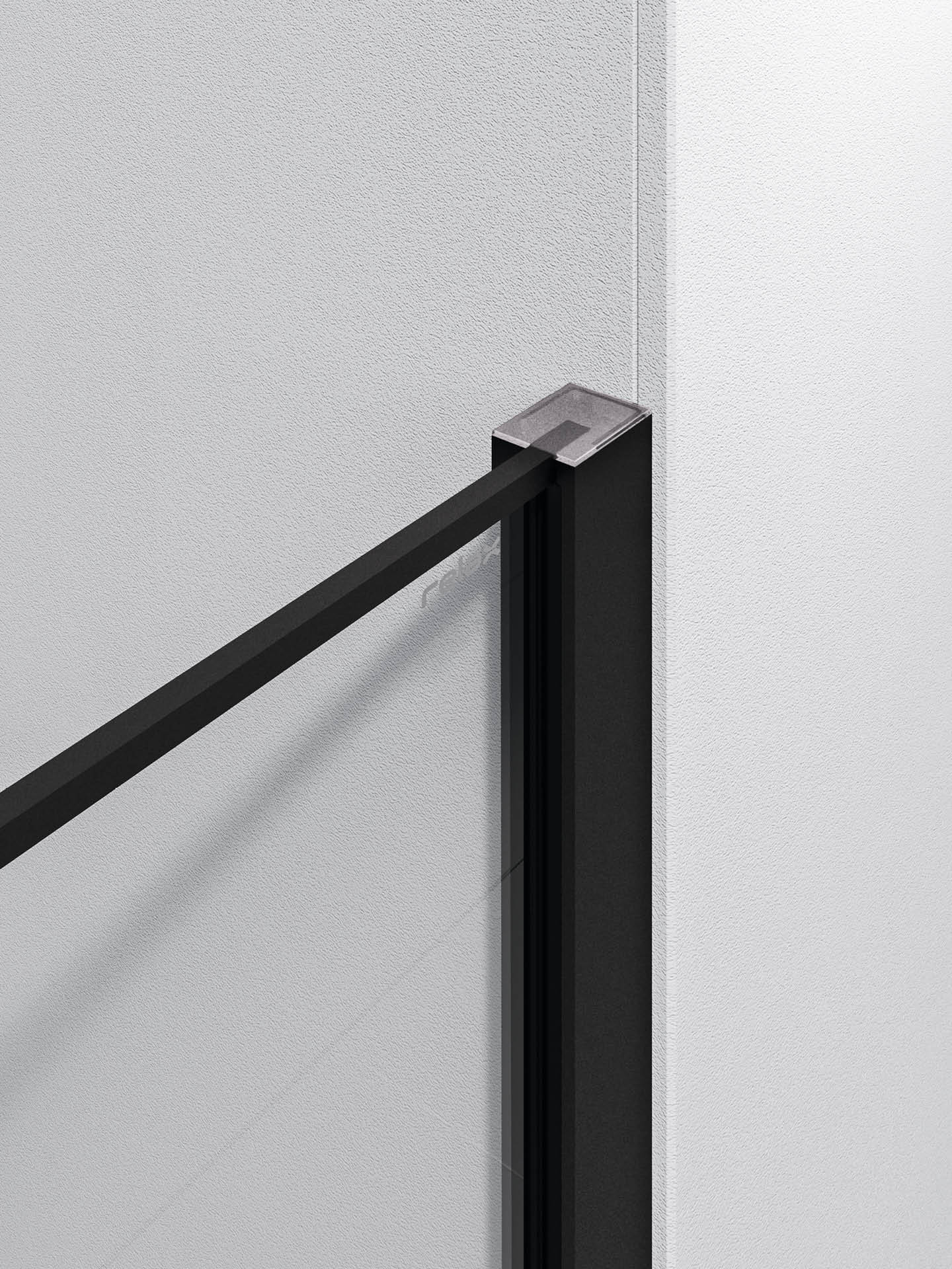 parte superiore cornice frame nera per box doccia