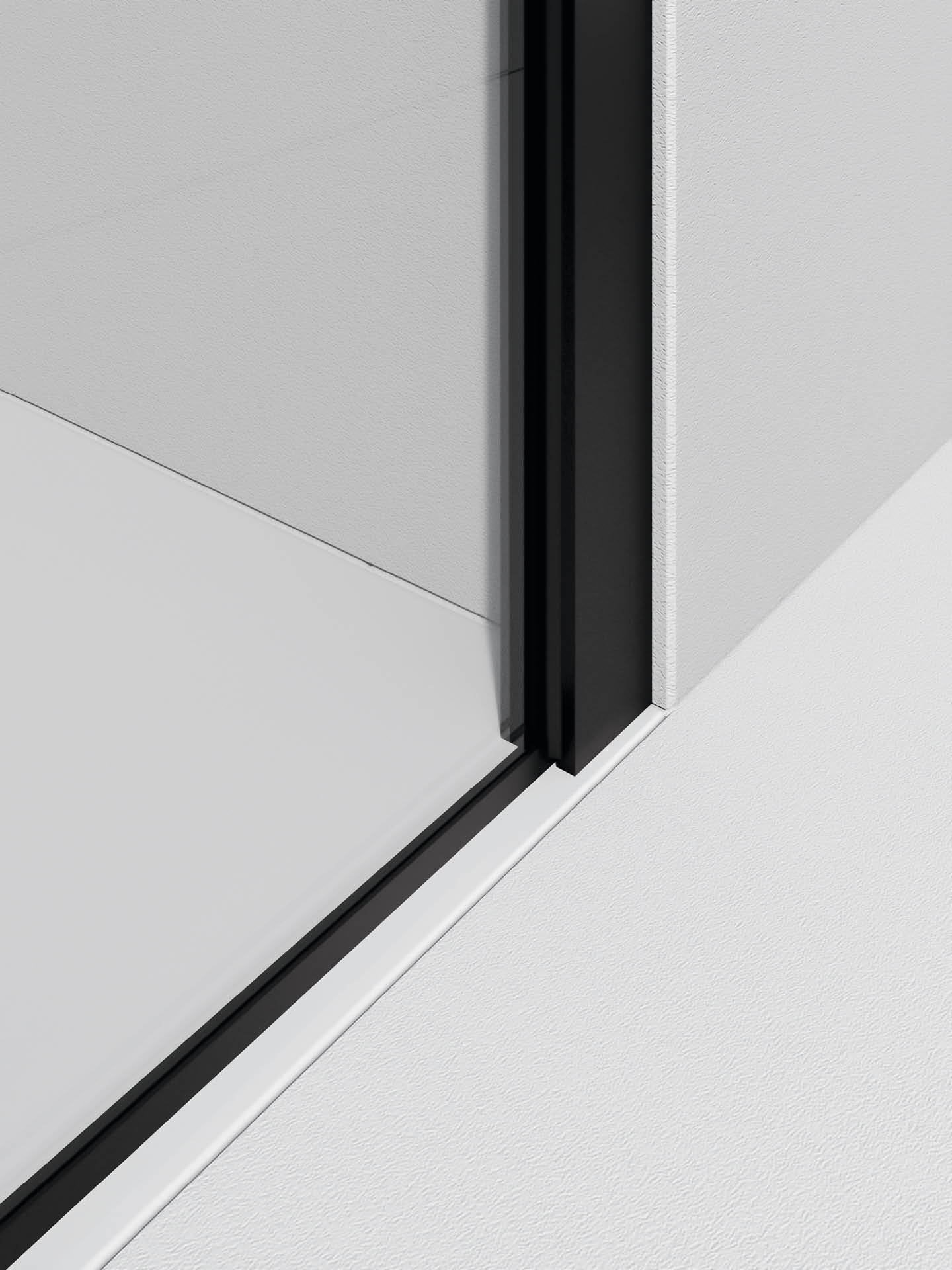 parte inferiore cornice frame nera per box doccia