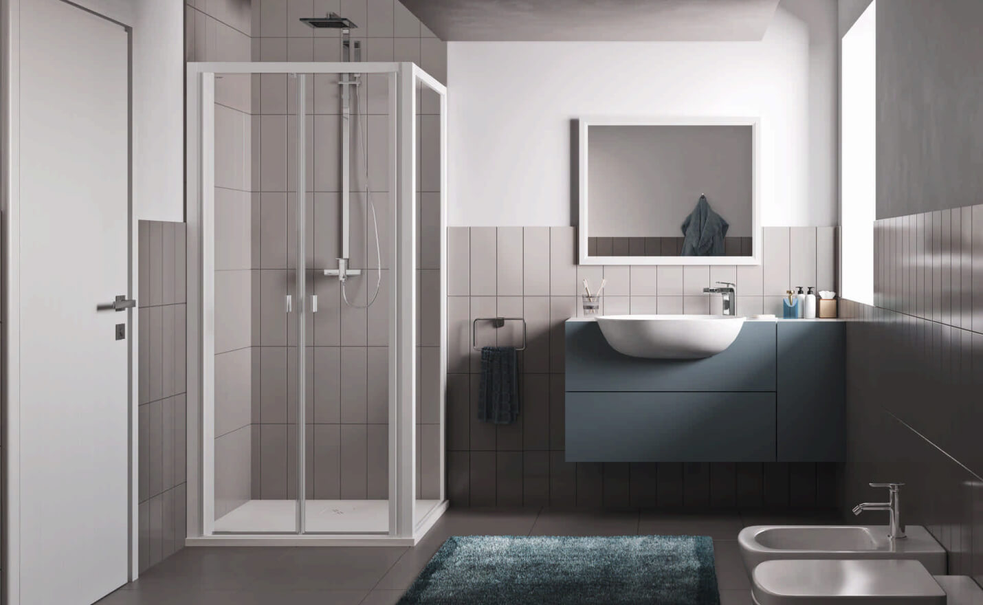 cta-saloon Box doccia con anta saloon e lato fisso