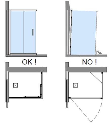 FOTO24 Esempio come non fissare la cabina doccia
