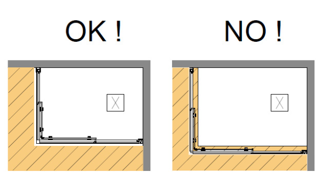 FOTO25 Esempio caso limite posizionamento box doccia