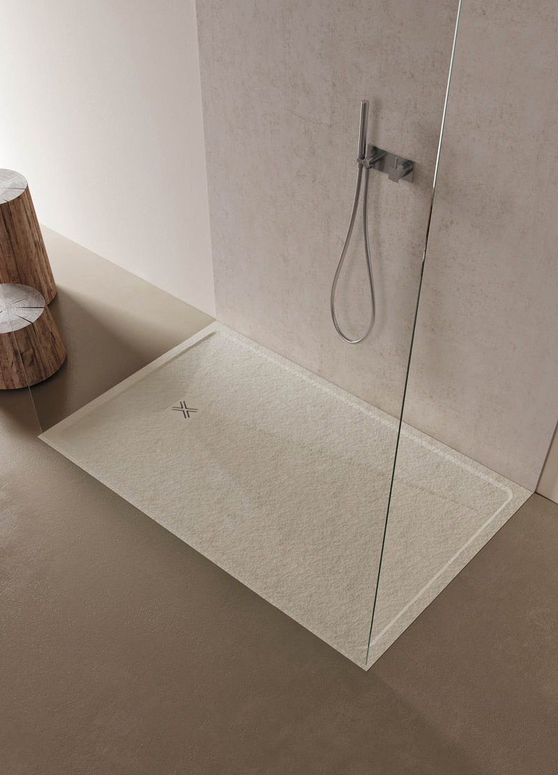 LAGO-ANGOLARE_immagineprincipale Piatto doccia rettangolare color crema con bordo contenitivo Lago