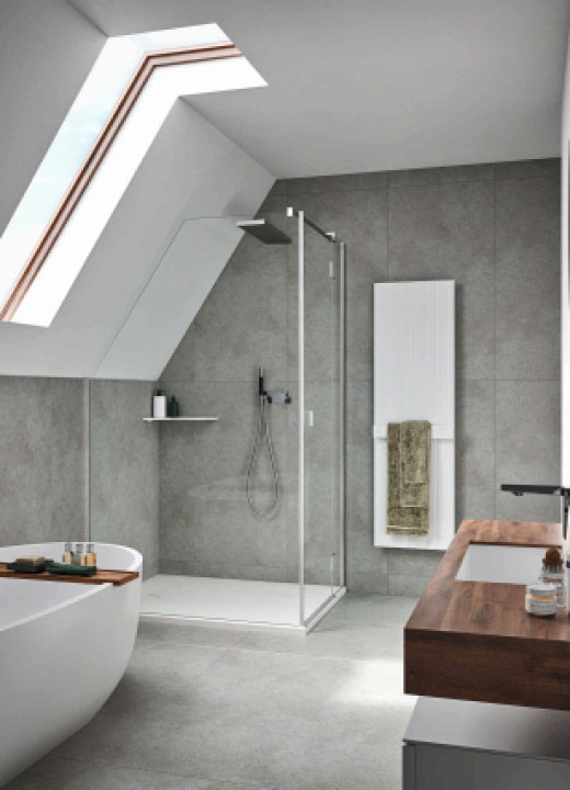 PETRARCA Cabine de douche de grenier sur mesure