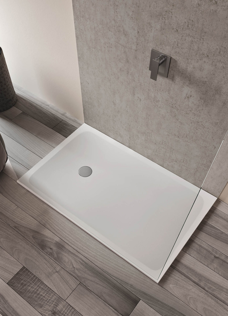 SLIM_immagineprincipale Piatto doccia in solid surface bianco Slim