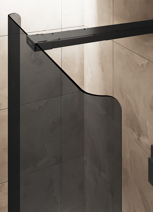 Душевая кабина по центру стены с душевой лейкой Popeye