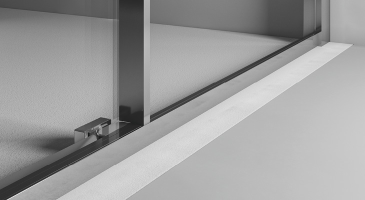 Guarnizioni integrate nel profilo per una maggiore tenuta all'acqua del box doccia