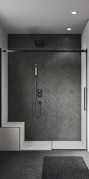 box doccia su misura con vetro sagomato