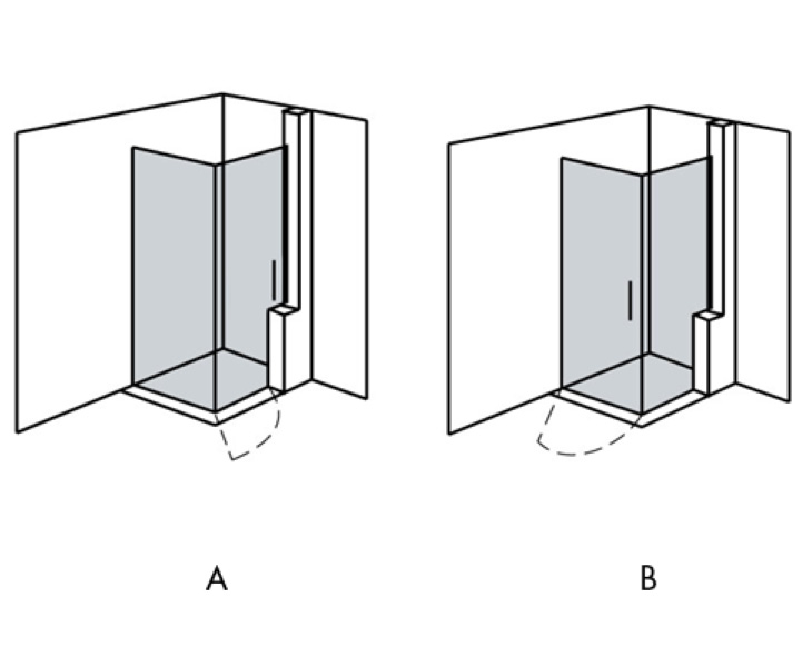 Esempio di cabina doccia ad angolo su misura
