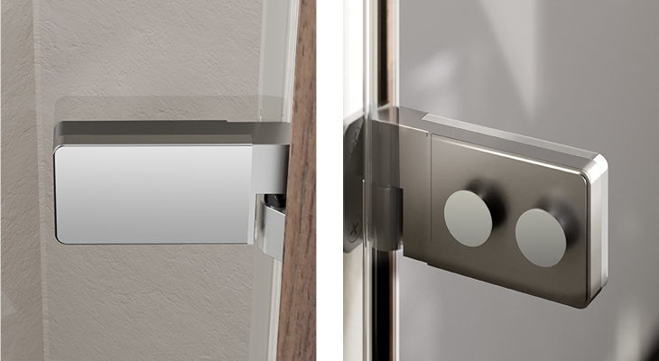 Charnières de cabine de douche interchangeables en couleur