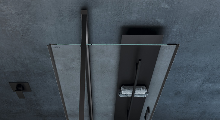 Cabine de douche porte pivotante ideal kubik