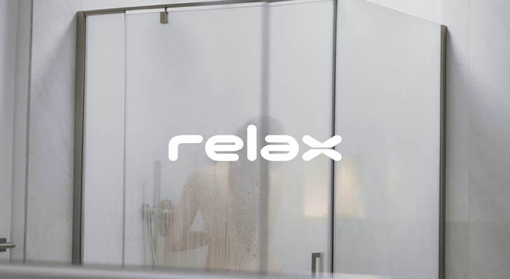 Corporate video Relax girl taking a shower