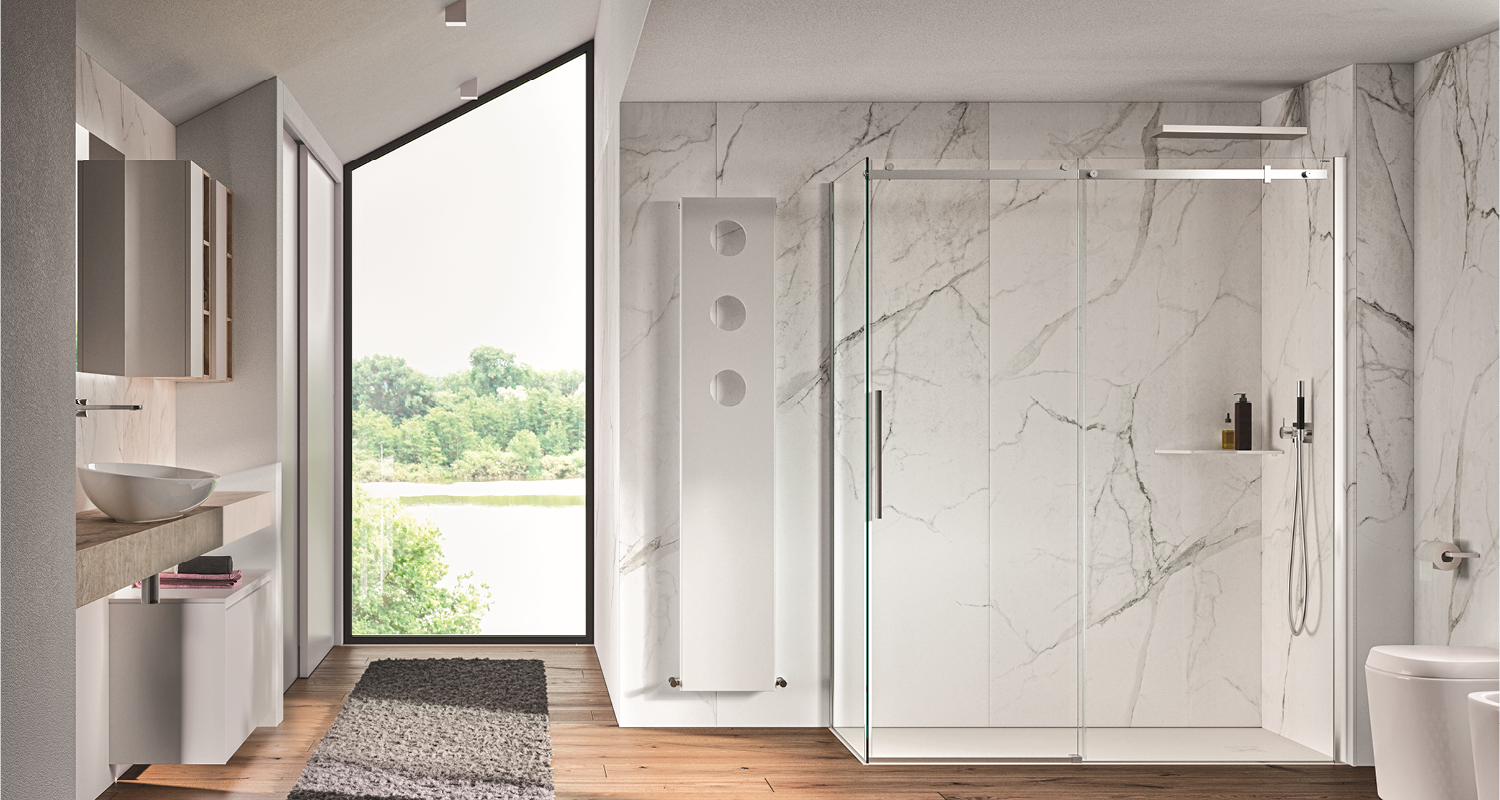 Axia, the transparent shower enclosure