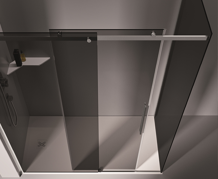 Sliding shower enclosure 80x120