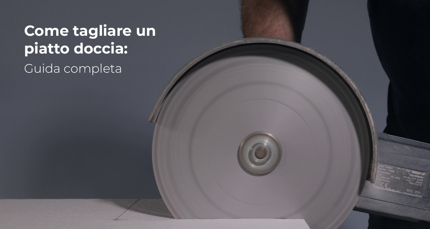 Cutting shower tray with circular saw