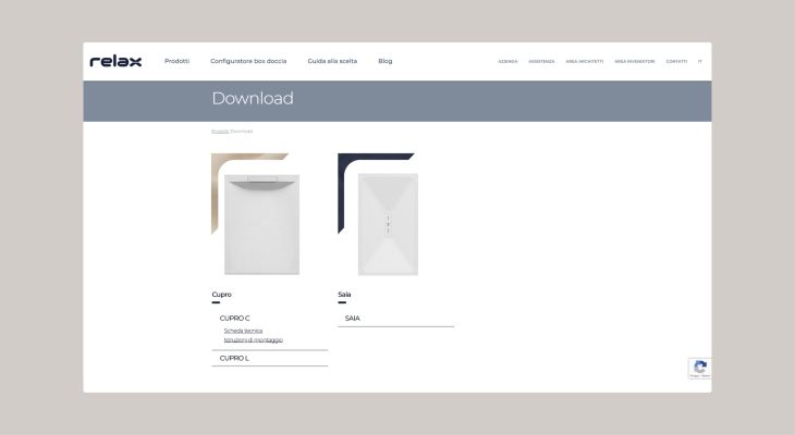 Nuovi_Cupro_C_L5 Download area for the new Relax shower trays